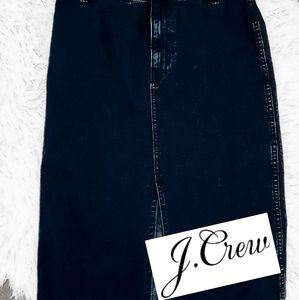 J.Crew Dark wash denim skirt